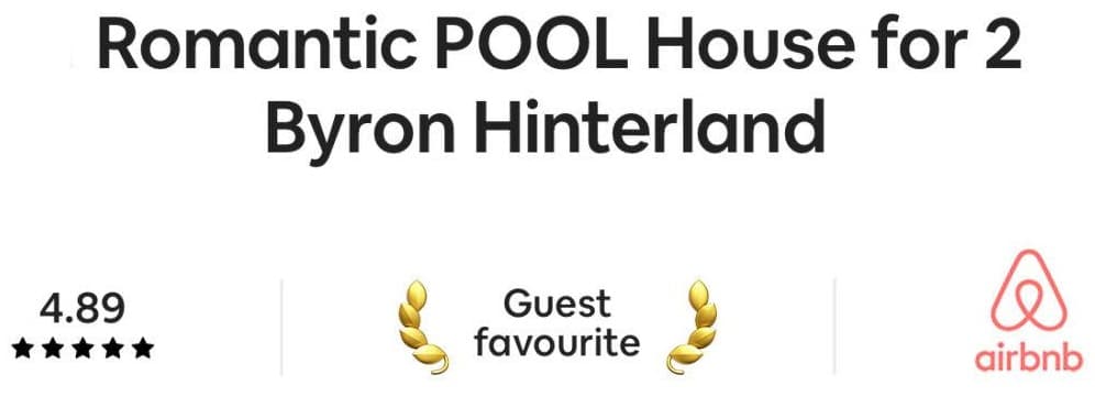 Airbnb Guest Favourite award — The Pool House
