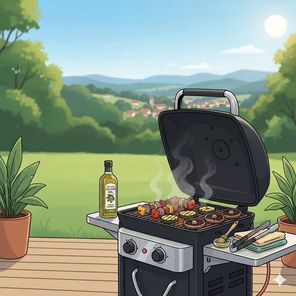Guests using the BBQ at Snows Creek Retreat